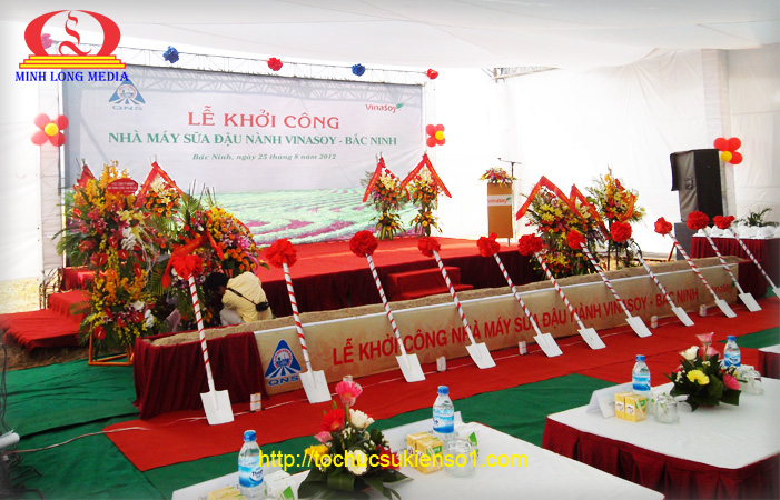 Sân Khấu Lễ Khởi Công Nhà Máy Vinasoy Bắc Ninh